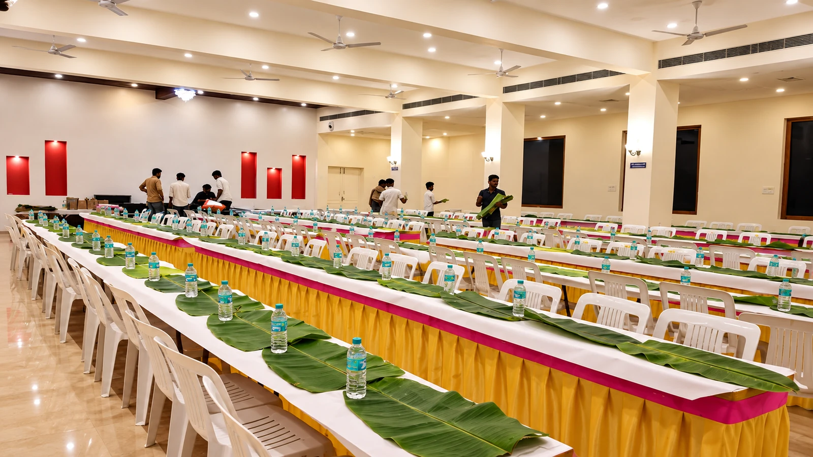 Dining arrangements at Surabhi Palace