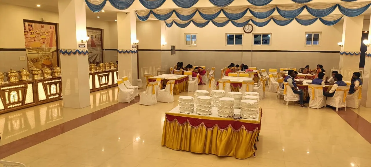 Dining area with buffet counters